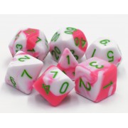 (Pink+White) Blend color dice set